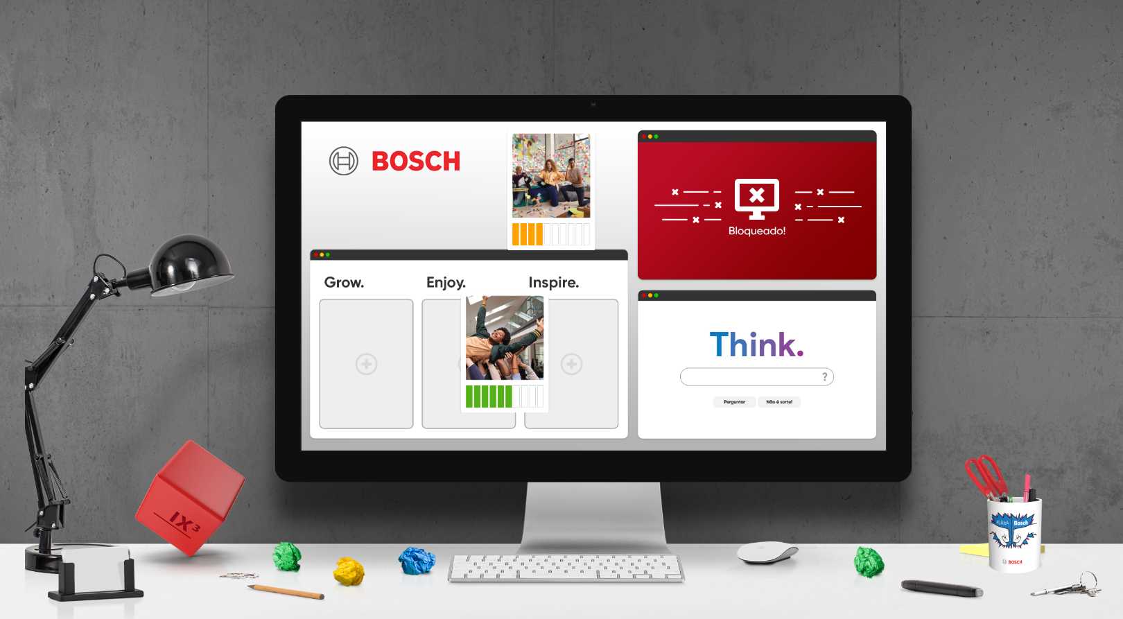 Jogo digital personalizado para o onboarding da Bosch